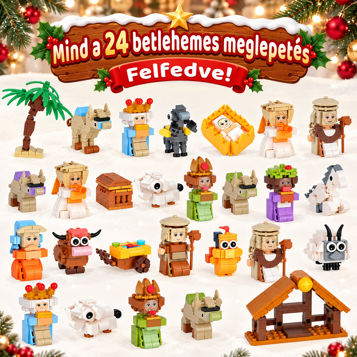 Billhol®🎄 KARÁCSONYI KÜLÖNLEGESSÉG | 24 napos mini Squishy adventi naptár – minden nap egy aranyos meglepetéssel