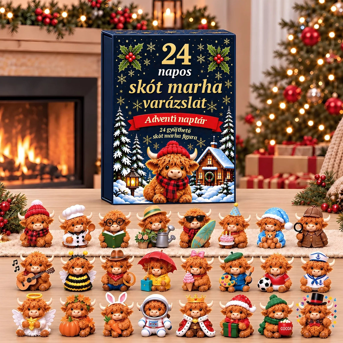 🛒24 napos Squishy Adventi Naptár – Karácsonyi meglepetés gyűjtemény puha mini figurákkal 🎄