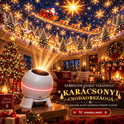 🔥Varázsolj karácsonyi csodavilágot otthonodba – Karácsonyi projektoros éjjeli lámpa🎄