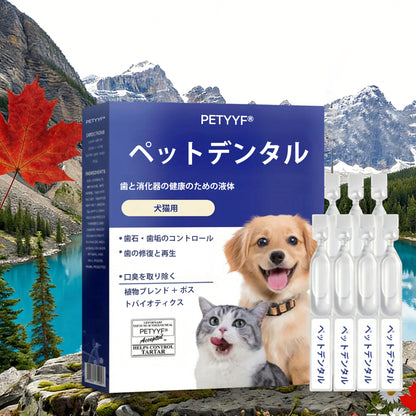 【公式ショップ】PETYYF® ペット用デンタル＆消化管ヘルス オーラルリキッド - 息を爽やかにし、歯石を除去、歯茎の再生を促進、歯を安定させる（犬猫兼用）- 本日80%OFF！🛒