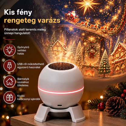 🔥Varázsolj karácsonyi csodavilágot otthonodba – Karácsonyi projektoros éjjeli lámpa🎄