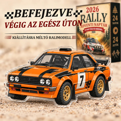 🏎️ Rali karácsonyi adventi naptár 2026 – 24 nap tele sebességgel és izgalommal, 24 gyűjthető raliautóval (2D modellek)