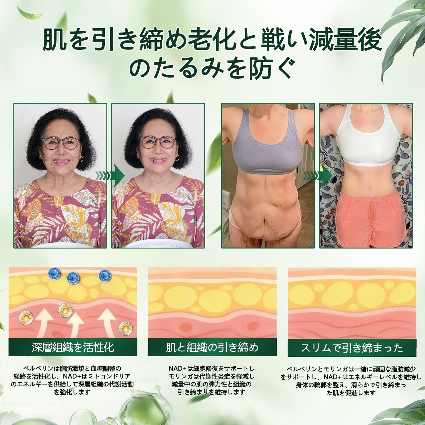 💥 BOMSTF®＆NAD+ 8-in-1 ナノ強化フォーミュラ【アップグレード版】内臓脂肪 / 肥満 / 糖尿病 / 睡眠時無呼吸 / 関節ケア / 肌のたるみ 集中サポート📦